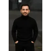 Erkek Fitilli Triko Kazak 3lÜ Set Bebek Mavisi Bej Siyah Regular Balıkcı Yaka Tam Boğazlı Triko Seti Modeli Kazak