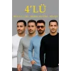 Erkek Fitilli Triko Kazak 4’lü Set – Beyaz, Bebek Mavisi, Gri, SiyahKalın Dokuma Pamuklu Regular Fit Bisiklet Yaka Uzun Kollu Kışlık Ve Baharlık Rahat Triko Kombini