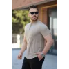 Erkek Hakim Yakalı Kısa Kollu Pamuklu T-shirt