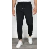 Erkek Jogger Eşofman Altı Rahat Kalıp, Cepli, Lastikli Paça, Günlük Spor Pantolon - Siyah