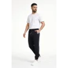 Erkek Jogger Eşofman Altı Rahat Kalıp, Cepli, Lastikli Paça, Günlük Spor Pantolon - Siyah