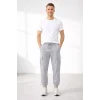 Erkek Jogger Eşofman Altı Regular Fit , Kargo Cepli, Lastikli Paça, Günlük Spor Pantolon - Gri