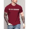 Erkek Kısa Kollu Nasa Baskı Basic Erkek T-shirt