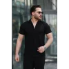 Erkek Kısa Kollu örme Kumaş Pamuklu Gömlek