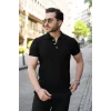 Erkek Kısa Kollu Yakalı önden Düğmeli Triko Tişört