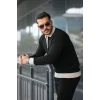 Erkek Kol Ve Yaka Detaylı Uzun Kollu Triko