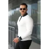Erkek Kol Ve Yaka Detaylı Uzun Kollu Triko