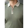 Erkek Kol Ve Yaka Detaylı Uzun Kollu Triko