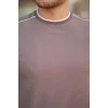 Erkek Omuzlar çizgi Detaylı Kısa Kollu T-shirt