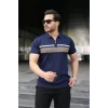 Erkek Örgü Desenli Renkli Kısa Kollu Triko Tişört