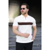 Erkek Örgü Desenli Renkli Kısa Kollu Triko Tişört