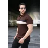 Erkek Örgü Desenli Renkli Kısa Kollu Triko Tişört