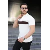 Erkek Örgü Desenli Renkli Kısa Kollu Triko Tişört