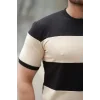 Erkek Parçalı Renk Kısa Kollu Tişört