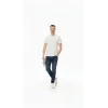 Erkek Pike Kumaş Düğmeli Yaka Regular Fit Günlük Kısa Kol Tişört T-shirt - Beyaz