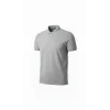 Erkek Pike Kumaş Düğmeli Yaka Regular Fit Günlük Kısa Kol Tişört T-shirt - Gri
