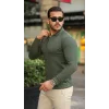 Erkek Pirinç Desenli Uzun Kollu Yakalı Triko