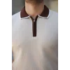 Erkek Renkli Yaka Kısa Kollu Tişört