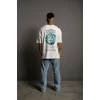 Erkek Sırt Baskılı T-shirt - Beyaz