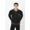 Erkek Tam Fermuarlı Triko Hırka - Siyah
