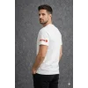 Erkek TÜRKİYE Ay Yıldız Baskılı 10 Numara Forma Tişört Taraftar T-Shirt - Beyaz