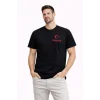 Erkek TÜRKİYE Ay Yıldız Baskılı Taraftar Forma T-Shirt - Siyah