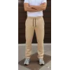 Erkek Üç Iplik Kışlık Pamuklu Ovarsize Bağcıklı Düz Paça Cepli Eşofman Altı Spor Rahat Model - Bej