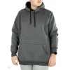 Erkek Uzun Kol Kapşonlu Basic Sweatshirt Hoodie - Füme
