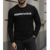 Erkek Uzun Kollu Bisiklet Yaka Viskon Sweat