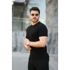 Erkek Viskon Kumaş Bisiklet Yaka Basic Tişört