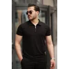 Erkek Yakalı Fermuarlı T-shirt şort Ikili Takım