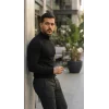 Erkek Yarım Balıkçı Yaka Pamuklu Triko