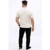 Erkek Yazlık Triko Tişört Kısa Kol Polo Yaka Düğmeli T-Shirt - Krem