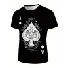 Erkekkısa Kollu Yuvarlak Yaka Desenli Viskon T-shirt