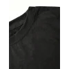 Fiyonk Baskılı Siyah Oversize Unisex T-shirt- Siyah