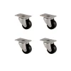 Furç Tablalı Bilyalı Teker - 28MM - Siyah HKS232 - 4 Adet