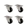 Furç Tablalı Bilyalı Teker - 32MM - Siyah HKS233 - 4 Adet