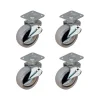 Furç Tablalı Bilyalı Teker (Frenli) - 20x50 - Gri HKS177 - 4 Adet