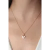Gold Beyaz Renk Figür Kadın Kolye - TJ-BKO6818