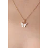Gold Beyaz Renk Figür Kadın Kolye - TJ-BKO6818