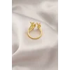 Gold Renk Metal Model Kadın Yüzük - TJ-BYK2191