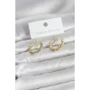 Gold Renk Pirinç Dorika Halka Kadın Küpe - TJ-BKP11776