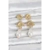 Gold Renk Pirinç Güneş Model Detaylı Kadın Küpe TJ-BKP11797