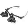 Gözlük Modeli 10X 15X 20X 25X Lens 2 Led Işıklı Büyüteç 9892G