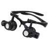 Gözlük Modeli 10X 15X 20X 25X Lens 2 Led Işıklı Büyüteç 9892G