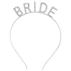 Gümüş Renk Bekarlığa Veda Kristal Taş Bride Tacı İthal 16x10 cm