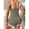 Kadın Askılı V Yakalı Viskon Bluz Ve Short Gecelik Takım
