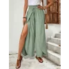 Kadın Beli Lastikli Bağcıklı önü Asimetrik Detaylı Aerobin Pantolon