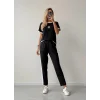 Kadın Kısa Kollu Bisiklet Yaka Viskon Iki Iplik Bluz Ve Pantolon Ikili Takım