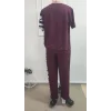 Kadın Kısa Kollu Bisiklet Yaka Zebra Desen Bluz Ve Pantolon Ikili Takım